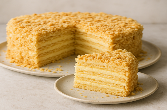 Наполеон з масляним кремом